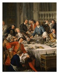 Le Déjeuner D'Huîtres (Oyster Dinner) 1735 (Detail) Giclee Print by Jean Francois de Troy