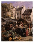 Le Marché Et La Fontaine Des Innocents À Paris (Market and Fountain of the  Giclee Print by John James Chalon