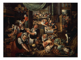 Kitchen Interior, 1565 Giclée-Druck von Marten Van Cleve