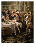 Le Déjeuner D'Huîtres (Oyster Dinner) 1735 (Detail) Giclee Print by Jean Francois de Troy