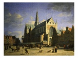 Market Square, Haarlem, the Netherlands Giclee Print by Gerrit Adriaensz Berckheyde