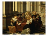 Musical Party (Detail) Giclee Print by Dirck Van Delen