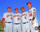 Mark Trumbo, Mike Trout, Albert Pujols, & Josh Hamilton 2013 Posed Photo Mark Trumbo, Mike Trout, Albert Pujols, & Josh Hamilton 2013 Posed Photo