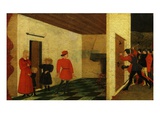 The Host Bleeding When a Jewish Merchant Tries to Burn It, Second Scene Giclee Print by Paolo Uccello