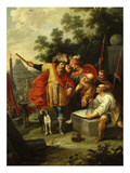 Construction of the Tower of Babel Giclee Print by Frans II Francken