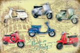 Vespa Collage Plaque en métal
