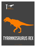 Yellow on Grey Dinosaur Affiches par  NaxArt