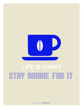 Coffee Poster Blue Affiches par  NaxArt