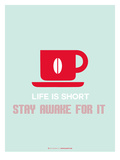 Coffee Poster Red Poster by  NaxArt