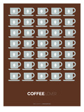 Brown Coffee Poster Posters by  NaxArt