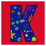 Letter K Posters by Emi Takahashi