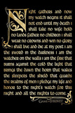 Game of Thrones Night's Watch Oath TV Poster Prints