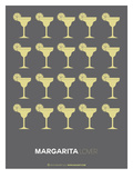 Yellow Margaritas Grey Poster Prints by  NaxArt