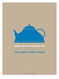 Tea Poster Blue Kunstdruck von  NaxArt