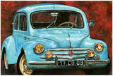 4 CV Bleue Poster par Cobe Unknown
