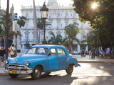 Cuba, Havana, Havana Vieja, Detail of 1950s-Era US Car Photographic Print by Walter Bibikow