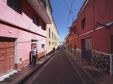 People Walking Along Street, Potosi (UNESCO World Heritage Site), Bolivia Photographic Print by Ian Trower