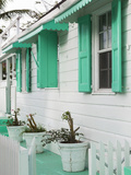 Bahamas, Eleuthera Island, Harbour Island, Dunmore Town, House Detail Photographic Print by Walter Bibikow
