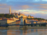 Chain Bridge, Matyas Church and Fisherman's Bastion, Budapest, Hungary Photographic Print by Neil Farrin