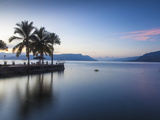 Indonesia, Sumatra, Samosir Island, Tuk Tuk, Lake Toba at Dawn Photographic Print by Jane Sweeney