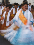 Women Dancing in Festival, Sucre (UNESCO World Heritage Site), Bolivia Photographic Print by Ian Trower