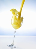 Pouring Orange Juice into a Glass (Splash) Photographic Print by Klaus Arras