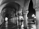 Columns of the Doge's Palace at Night, Venice, Veneto Region, Italy Photographic Print by Nadia Isakova