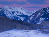 USA, Colorado, Crested Butte, Ruby Range Mountains in Winter Photographic Print by Walter Bibikow