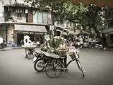 Flower Seller in the Old Quarter, Hanoi, Vietnam Photographic Print by Jon Arnold