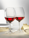 Two Glasses of Red Wine on Festive Table Photographic Print by Alexander Feig