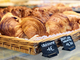 France, Provence, Nimes, Croissants in Bakery Photographic Print by Shaun Egan