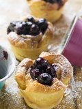 Individual Bread Puddings with Cherries and Icing Sugar Photographic Print