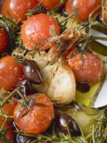 Fried Cherry Tomatoes with Garlic and Olives Photographic Print