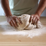 Kneading Dough Photographic Print by Bodo A. Schieren