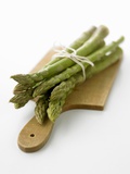 Green Asparagus on Chopping Board Photographic Print by Klaus Arras