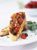 Bruschetta with Tomatoes and Olives Photographic Print by Ian Garlick