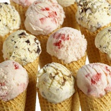 Ice Cream Cones with Different Kinds of Ice Cream Photographic Print by Dave King
