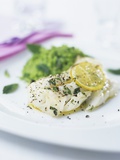 Fish Fillet with Herbs Photographic Print by Ian Garlick