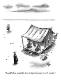 "I could show you folks how to tap into your hovel's equity." - New Yorker Cartoon Premium Giclee Print by Frank Cotham