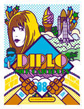 Diplo: New Years Eve 2008 Serigrafie von Mike Davis