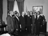 Roy Wilkins, Martin Luther King Jr., A. Phillp Randolph, Lester Granger, Dwight D. Eisenhower 1958 Photographic Print by Ellsworth Davis