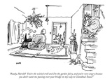 "Ready, Harold?  You're the wicked troll and I'm the garden fairy, and you…" - New Yorker Cartoon Premium Giclee Print by George Booth