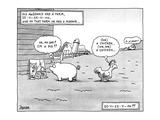 OLD MACDONALD HAD A FARM, EE-YI-EE-YI-OH, AND ON THAT FARM HE HAD A MIRROR - New Yorker Cartoon Premium Giclee Print by Jack Ziegler