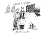 THEY'VE GOT IT PLAID...AND THAT AIN'T GOOD. - New Yorker Cartoon Premium Giclee Print by Michael Crawford