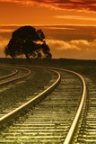 Railroad Sunset Photographic Print by Vincent James