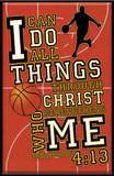 I Can Do All Things (Basketball) Plaque Wood Sign