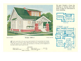 Single-Family Home, Rendering and Floor Plans Prints