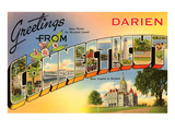 Greetings from Darien, Connecticut Posters