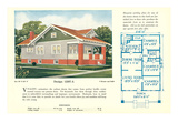 Single-Family Home, Rendering and Floor Plans Posters