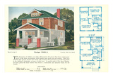 Single-Family Home, Rendering and Floor Plans Posters